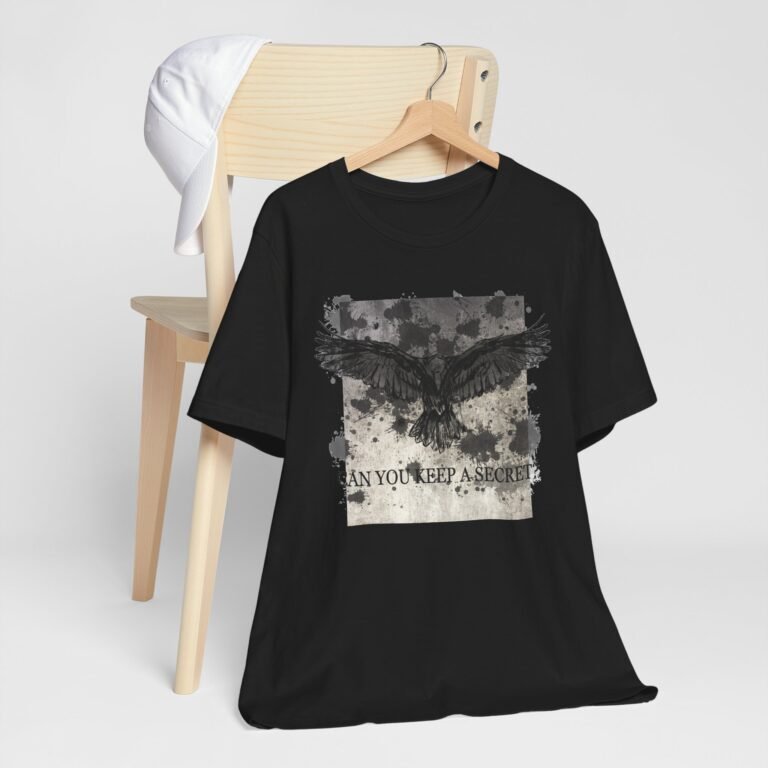 Raven Graphic Tee | “Can You Keep A Secret?” Goth Vintage Bird Shirt