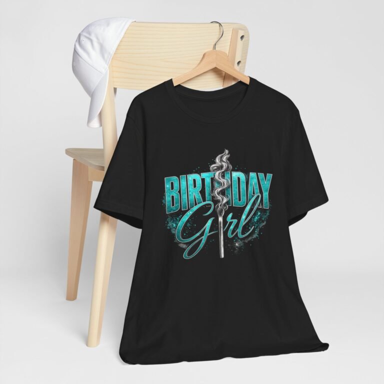 Birthday Girl Tee | Sparkling Candles Graphic Women's Birthday Shirt