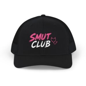 Smut Club Snapback Trucker Cap | Bold Pink & White Graphic Mesh Hat